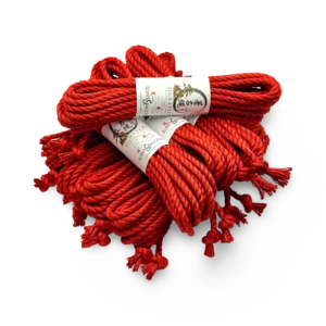 Rødt Signatur Jute Reb i 6 mm til Shibari og Kinbaku