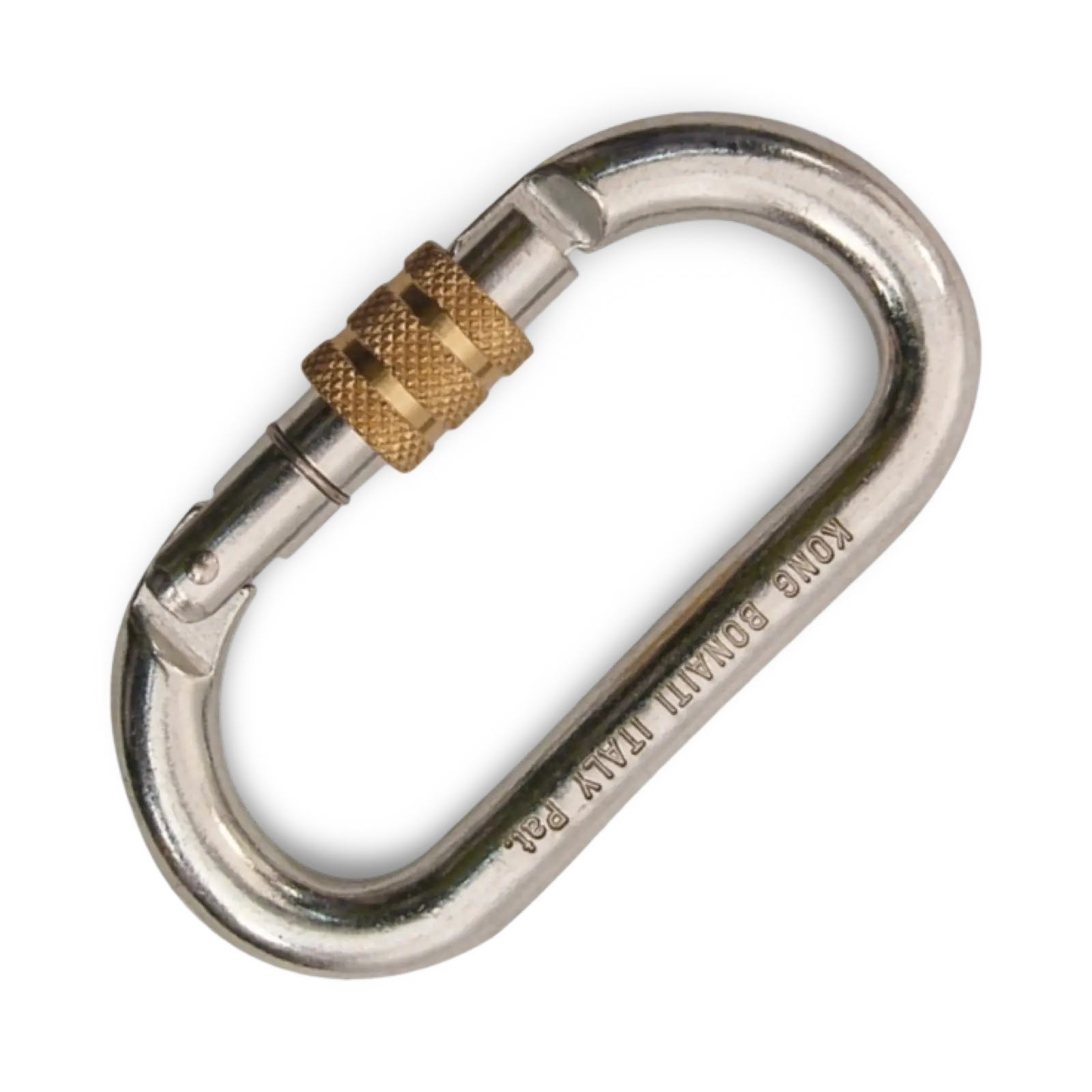 Oval klassisk stålkarabin 24 kN