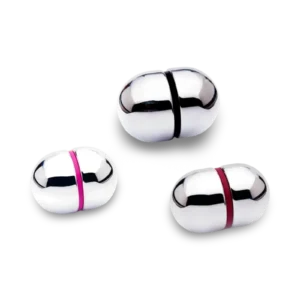 Electro Egg bipolär E-Stim elektrod från E-Stim Systems med fast monterad 3,5 mm kabel.