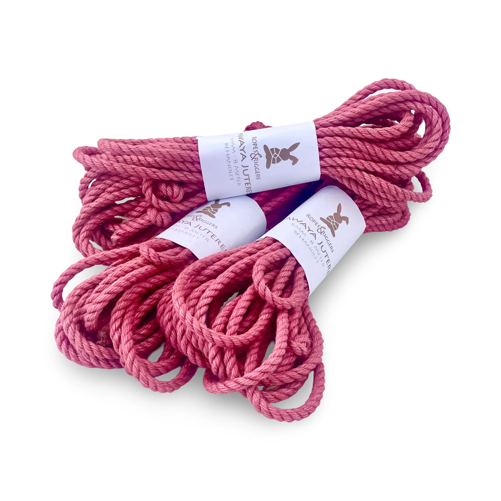 3 Pink Nawaya Reb 6mm japansk asanawa jute reb til shibari og kinbaku