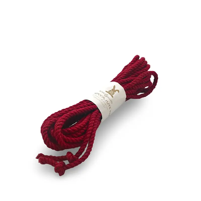 Rött Nawaya Rep 6mm japanskt asanawa juterep för shibari och kinbaku
